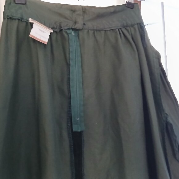 Gunne Sax Vintage dark green cotton velvet skirt Size 5 - Picture 7 of 12
